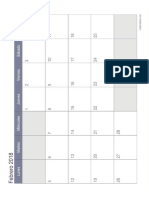 Calendario Febrero 2018 Office - PNG