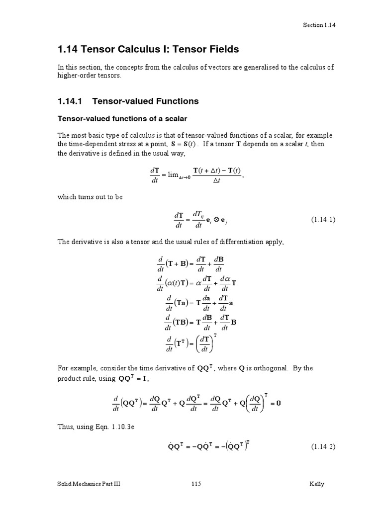 Vectors Tensors 14 Tensor Calculus PDF | PDF | Divergence | Gradient