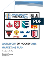 World Cup of Hockey Marketing Plan