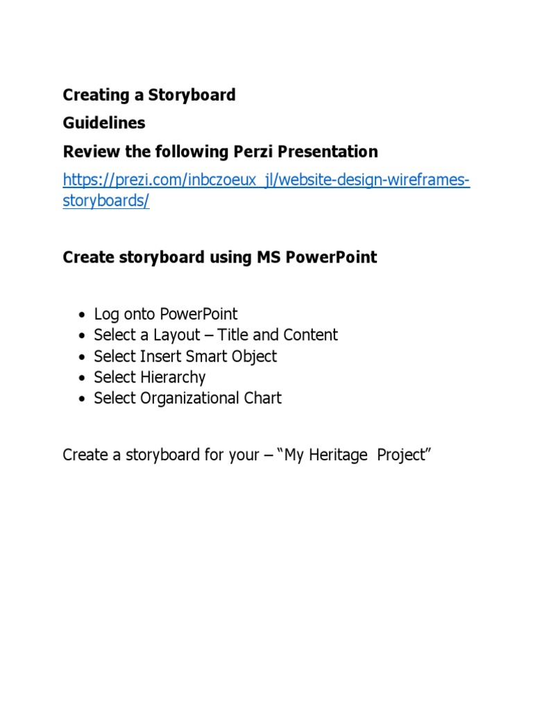 Creating A Storyboard | PDF