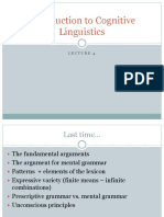 Introduction To Cognitive Linguistics