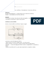 26-Prática de Física-lei de Ohm- Velocidade de Arraste