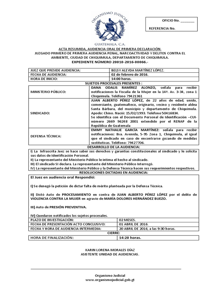 ACTA Sucinta | PDF | Guatemala | Instituciones sociales
