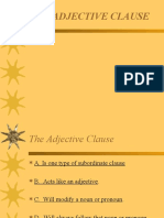 The Adjective Clause