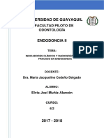 Tarea#10 Indicadores Clínicos y Radiográficos Del Fracaso en Endodoncia