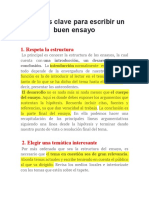 5 Puntos Clave Para Escribir Un Buen Ensayo