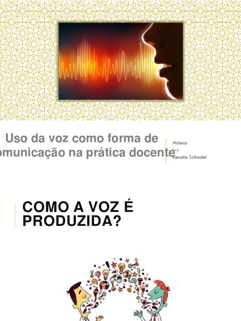 Produção e Cuidados com a Voz Docente | PDF | Voz humana | Canto