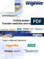 Critical Power: Transfer Switches and Switchgear: Sponsored by