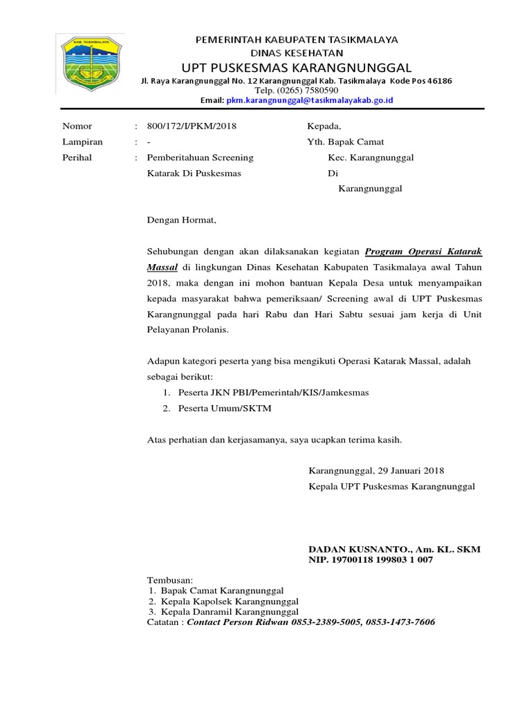 Surat Undangan Katarak