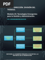 Modulo 23 Prepa en Linea - Fase 5: Dirección. División Del Trabajo.