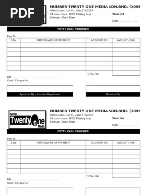 Petty Cash Voucher