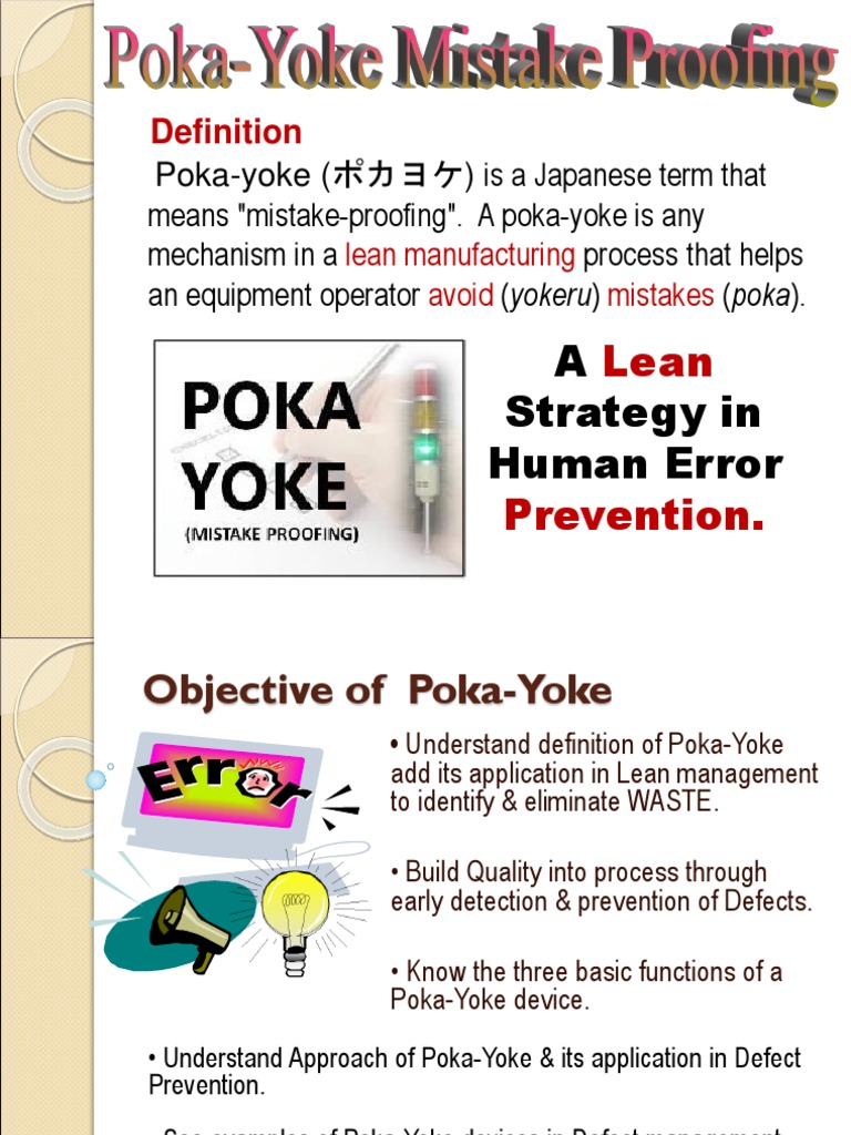 Poke Yoke System Detection