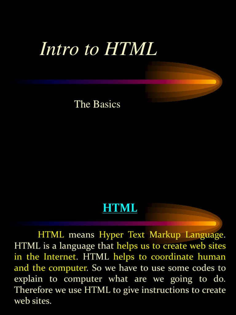 1 Intro To HTML | PDF | Hyperlink | Html