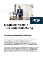 Siegfried Nehls. Urkundenfälschung