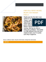 Chef Zola Nene&#8217 S Mussel Prawn and Chicken Paella