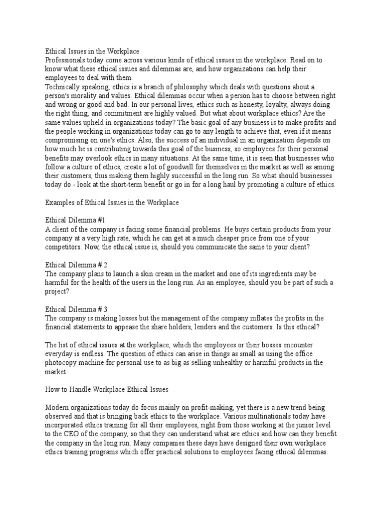 Ethical dilemma picture