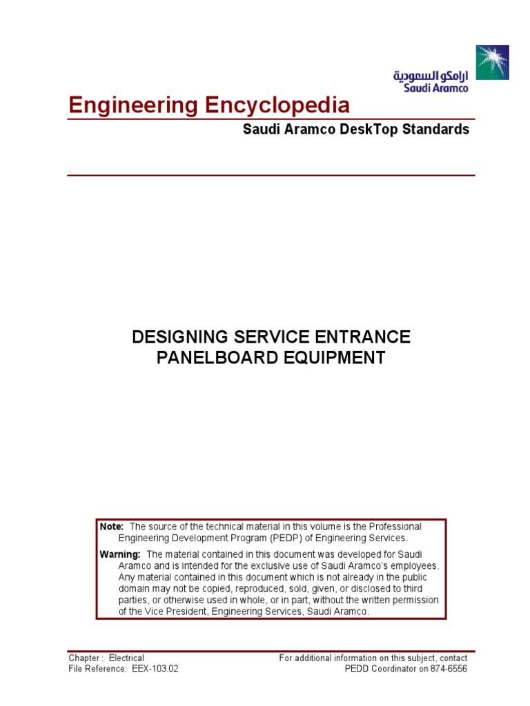 Designing Service Entrance Panelboard Equipment | PDF | Electrical ...