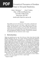 Measuring Geometrical Parameters of Involute Spur Gears To Sub-Pixel Resolution