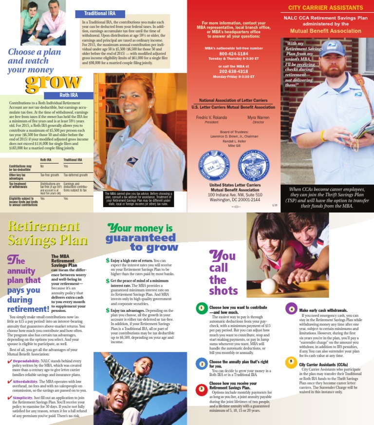 Nalc Cca Retirement Savings Plan Mba PDF Annuity (American) Retirement