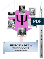 Historia de La Psicología. Cuestionarios Por Temas
