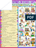 Daily Routines On Schooldays Grammar Drills Picture Description Exercises 74726