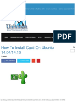 How To Install Cacti On Ubuntu 14.04 - 14.10 - Unixmen