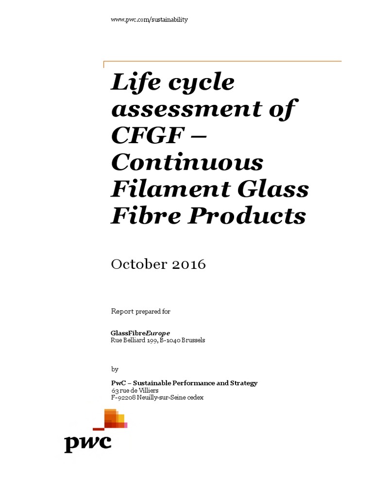 LCA Report CFGF Products 20161031 PWC | PDF | Life Cycle Assessment ...