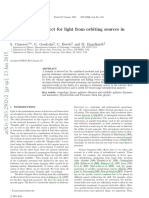 On The Doppler Effect For Light From Orbiting Sources in Kerr-Type Metrics