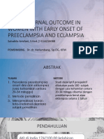 Feto-Maternal Outcome in Women With Early Onset of Preeclampsia and Eclampsia