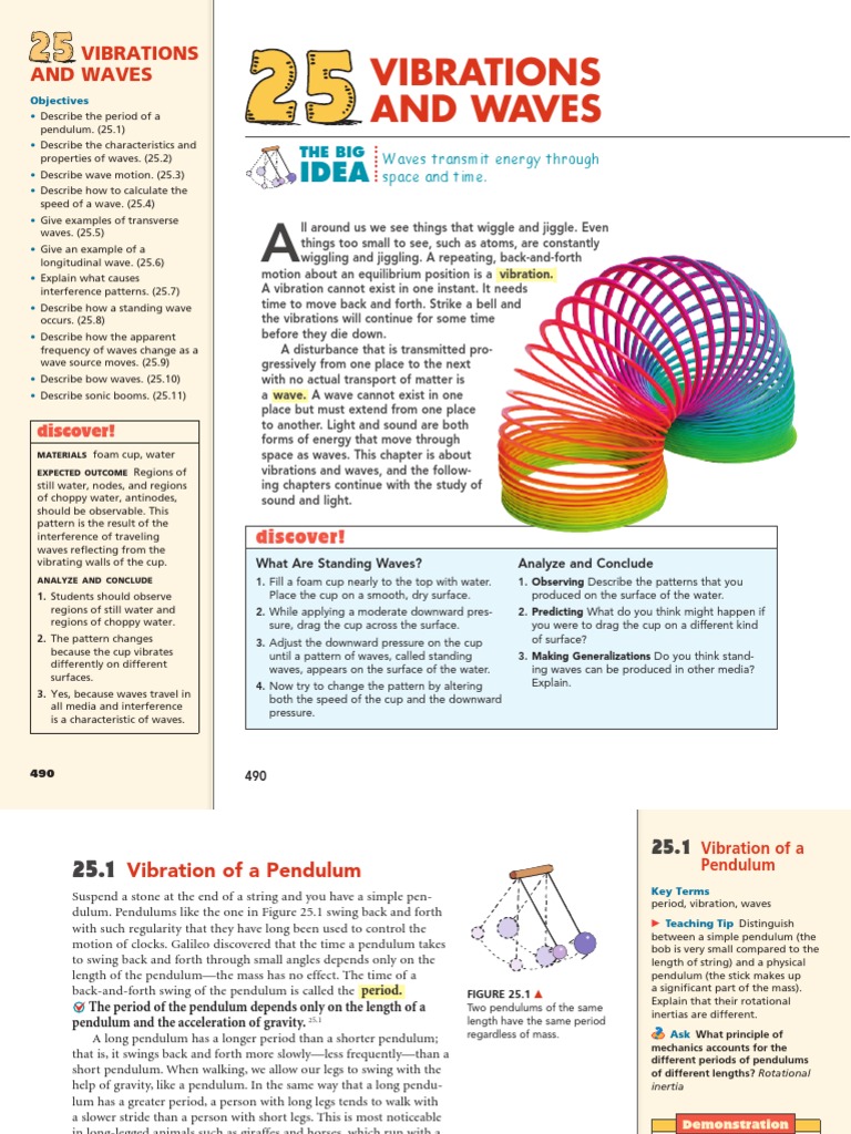 ch25 - Vibrations and Waves PDF | PDF | Hertz | Frequency