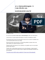 Como Vencer A Autossabotagem - A Liberdade É Um Direito Seu - Fábio Mendes