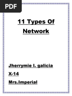 11 Types of Network: Jherrymie L. Galicia X-14 Mrs - Imperial