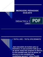 Didactica Textului Liric