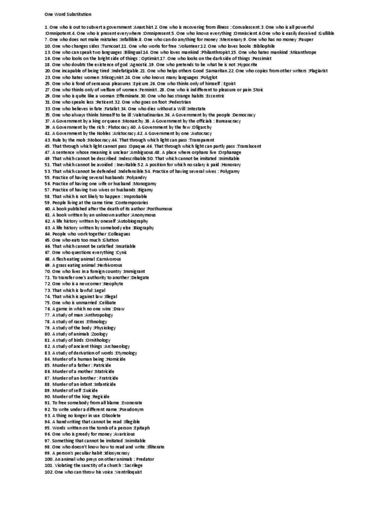 One Word Substitution Comma Language Mechanics