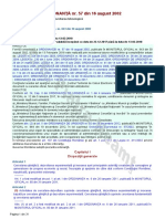 ORDONANŢĂ Nr. 57 Din 16 August 2002