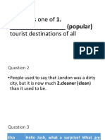 London Is One of 1. Tourist Destinations of All: - (Popular)