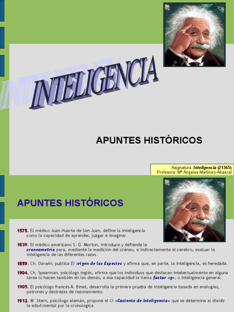 Historia de la Medición de la Inteligencia | PDF | Cociente de ...
