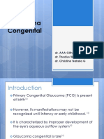 Primary Glaucoma Congenital: Dr. AAA Githasari Dewi Dr. Thedius Watu Dr. Christine Natalia G