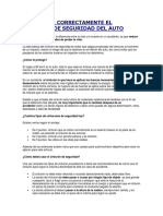 Como Usar Correctamente El Cinturon de Seguridad Del Auto