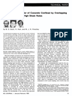 Stress-Strain Behavior of Concrete Confinad Overlapping Hoops at Low and High Strain Rates