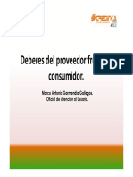 Deberes Proveedor Frente Consumidor