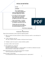 Ficha de Revisões - Texto Poético 8º Ano