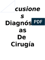 Discusiones Diagnósticas de Cirugía