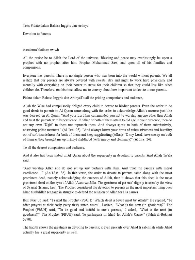 Pidato Birrul Walidain