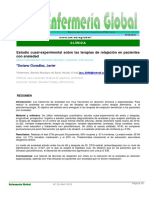 Estudio Cuasiexperimental Sobre Las Terapias de Relajación en Pacientes Con Ansiedad