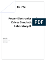 Power Electronics and Drives Simulation Laboratory-II: Report by