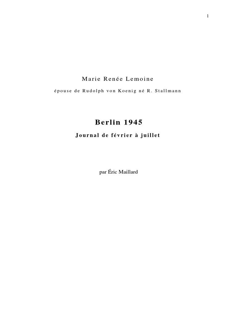 Berlin 1945 | Pdf | Allemagne Nazie | Adolf Hitler