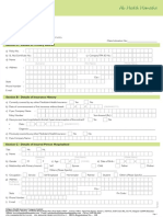 Care (Health Insurance Product) Claim Form