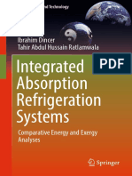 Ibrahim Dincer, Tahir Abdul Hussain Ratlamwala Auth. Integrated Absorption Refrigeration Systems Comparative Energy and Exergy Analyses PDF
