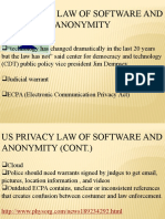 Us Privacy Law of Software and Anonymity
